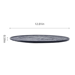 51084-Melamine PETRA black rimmed ROUND DINNER PLATE-24/Case