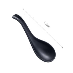 51094-Black Matte Melamine Soup Spoon,600/Case