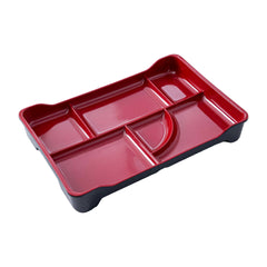 51090-Melamine RED/BLACK COMBINATION BENTO PLATTER-18/Case