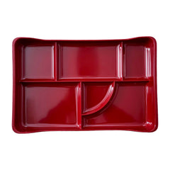 51090-Melamine RED/BLACK COMBINATION BENTO PLATTER-18/Case