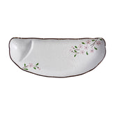 51182 - Pink Sakura 10.8" Porcelain Gyoza Dumpling Plate, 24/Case