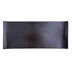 51207 Dark Brown 12" Rectanglar Porcelain Flat Plate, Sushi Plate, 16/Case