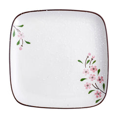 51170 - Pink Sakura 7.8" Square Porcelain Flat Plate, 24/Case
