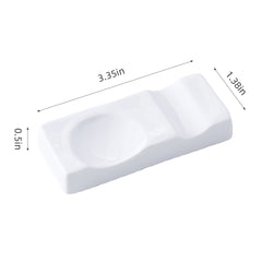 51103-3.35"Ceramic chopstick rest and soup spoon holder-192/Case