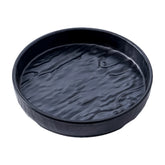 51085-Melamine PETRA black rimmed ROUND DINNER PLATE-72/Case