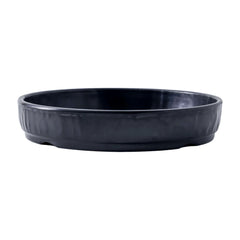 51085-Melamine PETRA black rimmed ROUND DINNER PLATE-72/Case
