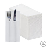 51134 - Linen Feel Napkins, 1/8 Prefolded, White Disposable Airlaid Paper Napkins, 10Pack/Case