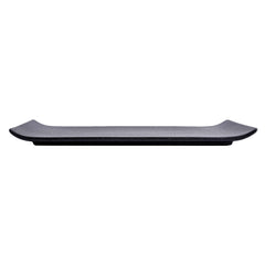 51230- Matte Black 14" Rectanglar Porcelain Flat Plate, Sushi Plate, 12/Case