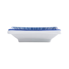 51253- Blue Radial 4" Rectanglar Porcelain Soy Sauce Dish, 72/Case