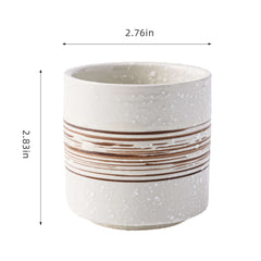 51062-Ceramic Grainy Tea Cup with brushstroke-60/Case