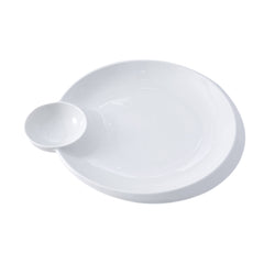 51106-11"Ceramic Dumpling/Sushi/Sashimi Plates with Sauce Dish-24/Case