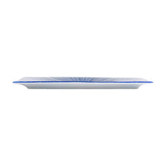 51250 - Blue Radial 12" Rectanglar Porcelain Flat Plate, Sushi Plate, 16/Case