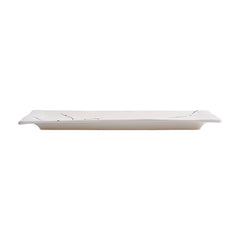 51239 - White Sakura 12" Rectanglar Porcelain Flat Plate, Sushi Plate, 16/Case
