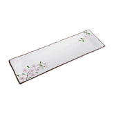 51174 - Pink Sakura 12" Rectanglar Porcelain Flat Plate, Sushi Plate, 16/Case