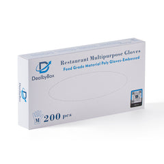 51027-Plastic Food Safe Gloves, Disposable Gloves (Medium)-2000pcs/Case