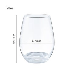 51165 - Stemless Wine Glass 20 OZ - 36/Case