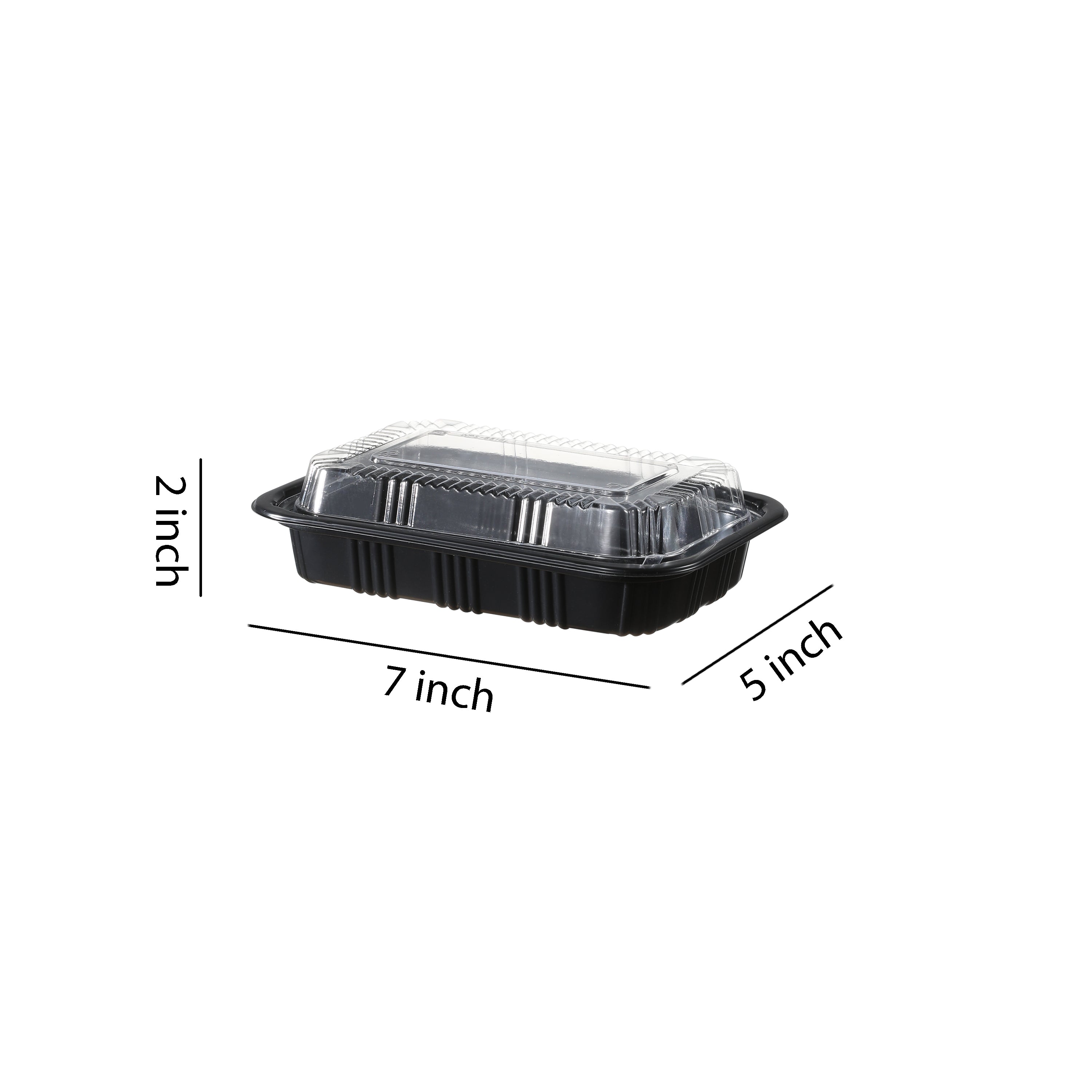 51426-Black Sushi Trays with Lids Plastic Sushi Containers Disposable Sushi Box(S)