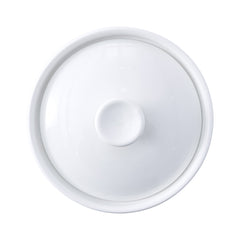 51098-4"white ceramic SOUP BOWL WITH LID-48/Case
