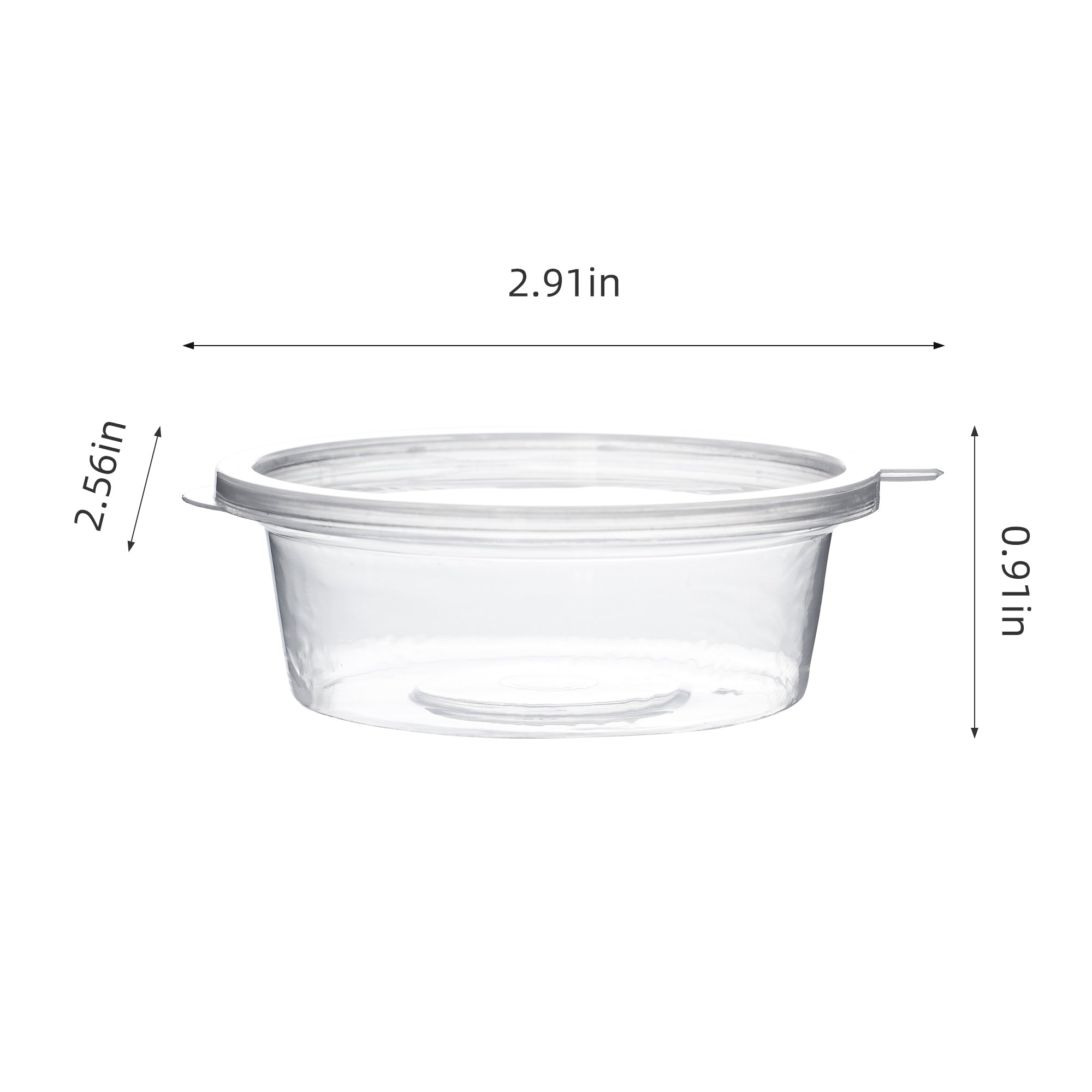 51366 - Clear Disposable Plastic 2 Oz Portion Cups with Lids Jello Shot Cups, 1000/Case