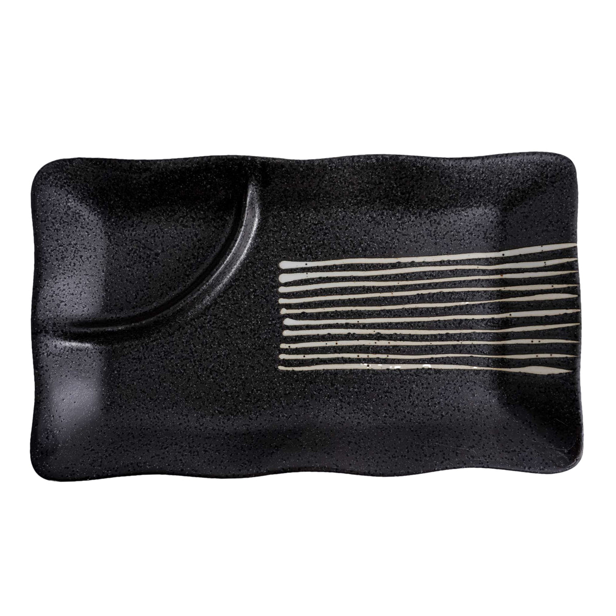 51049-陶瓷黑色霧面分隔盤-20/箱