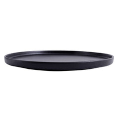 51224 - Matte Black 8" Rimmed Round Porcelain Coupe Plate , 24/case