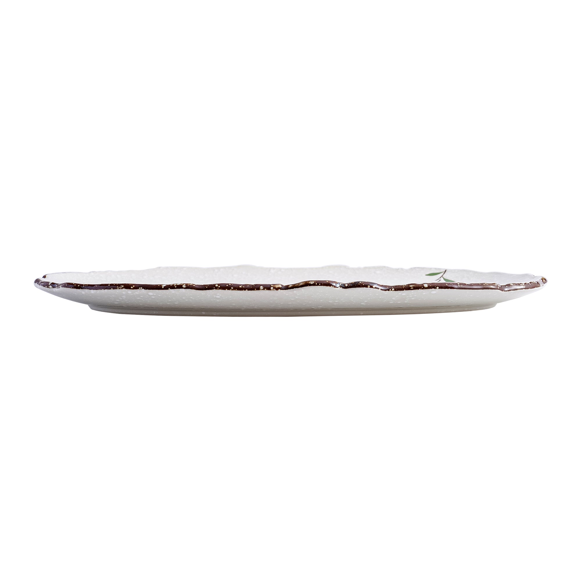 51176 - Pink Sakura 14" Oval Serving Platters Irregular Edge Porcelain Plate, 12/Case
