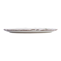 51176 - Pink Sakura 14" Oval Serving Platters Irregular Edge Porcelain Plate, 12/Case