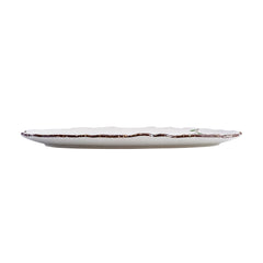51177 - Pink Sakura 12" Oval Serving Platters Irregular Edge Porcelain Plate, 12/Case