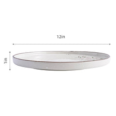 51173 - Pink Sakura 12" Rimmed Round Porcelain Coupe Plate, 8/Case