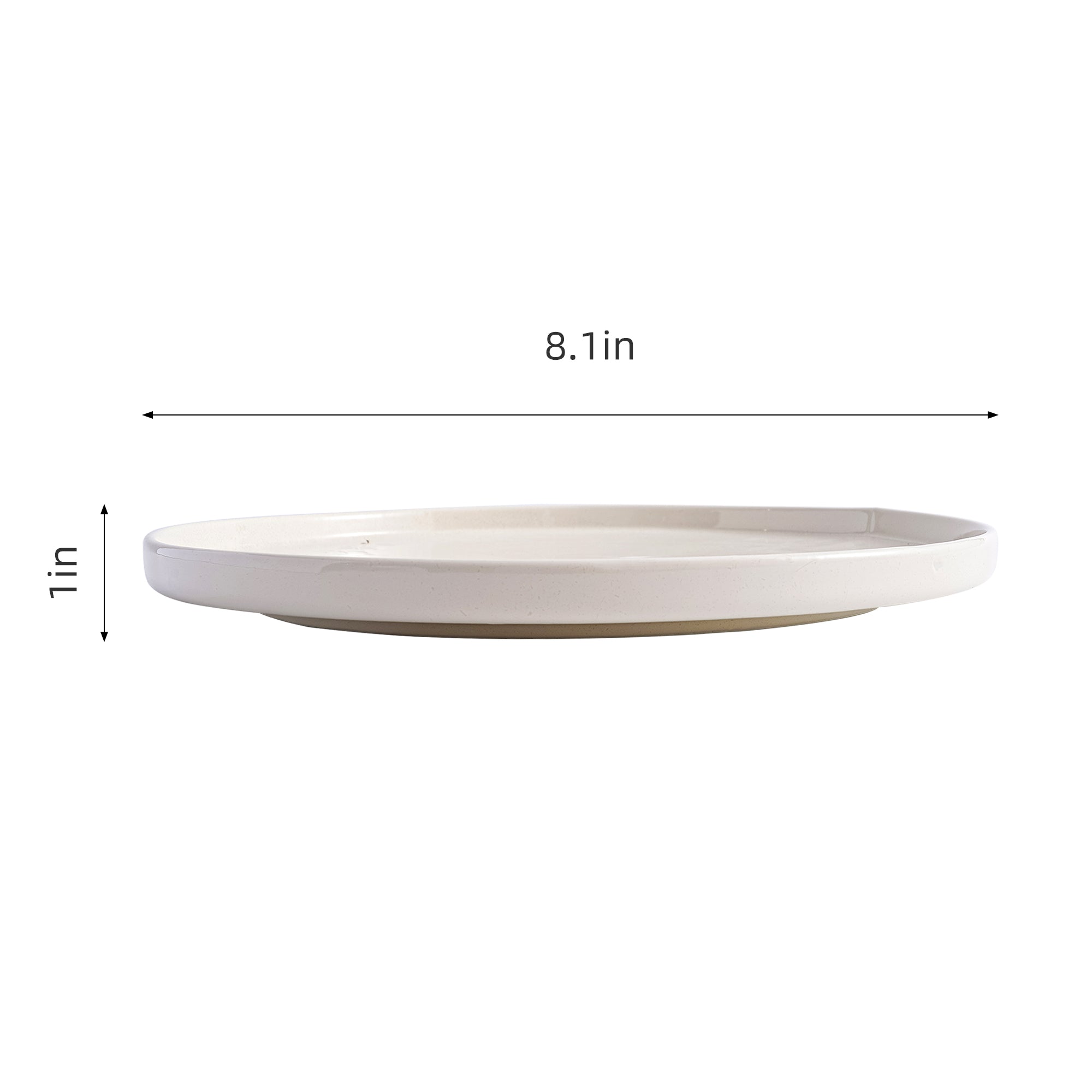 51237- White Sakura 8" Rimmed Round Porcelain Coupe Plate , 24/case