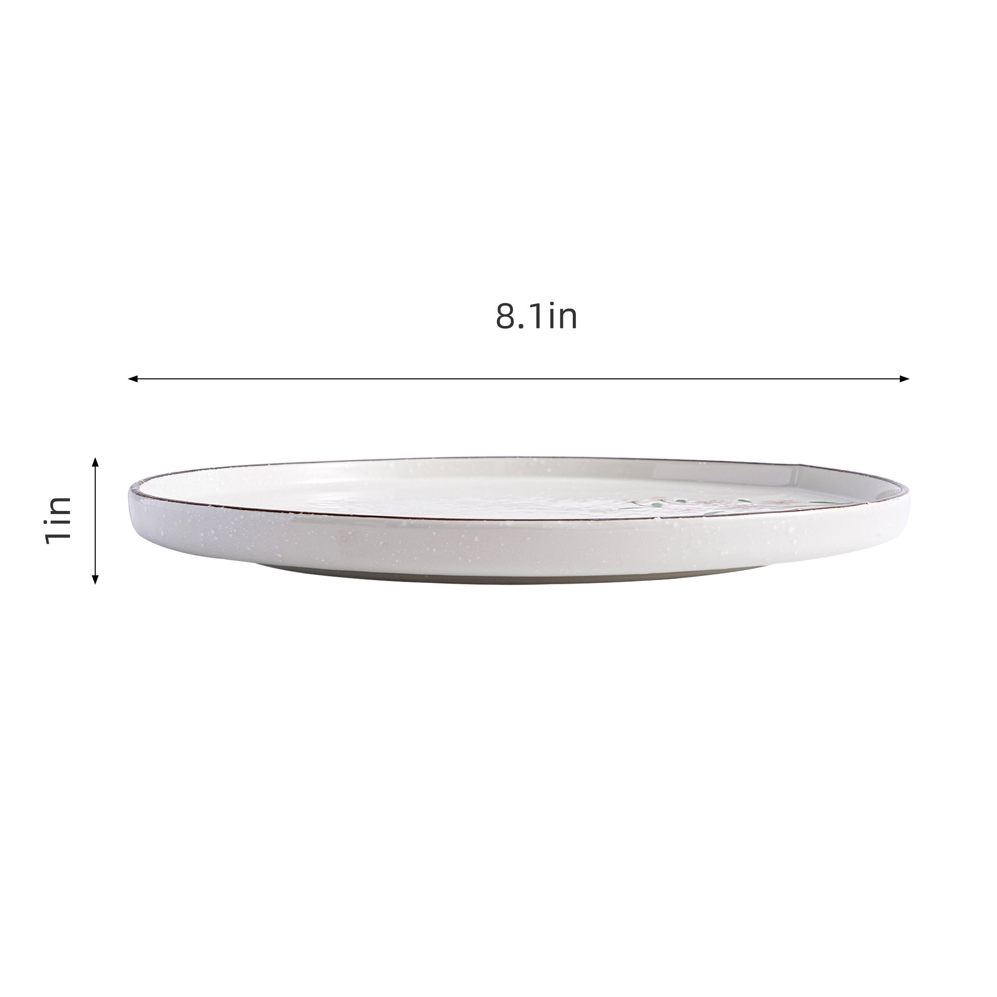 51171 - Pink Sakura 8" Rimmed Round Porcelain Coupe Plate , 24/case