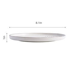 51171 - Pink Sakura 8" Rimmed Round Porcelain Coupe Plate , 24/case