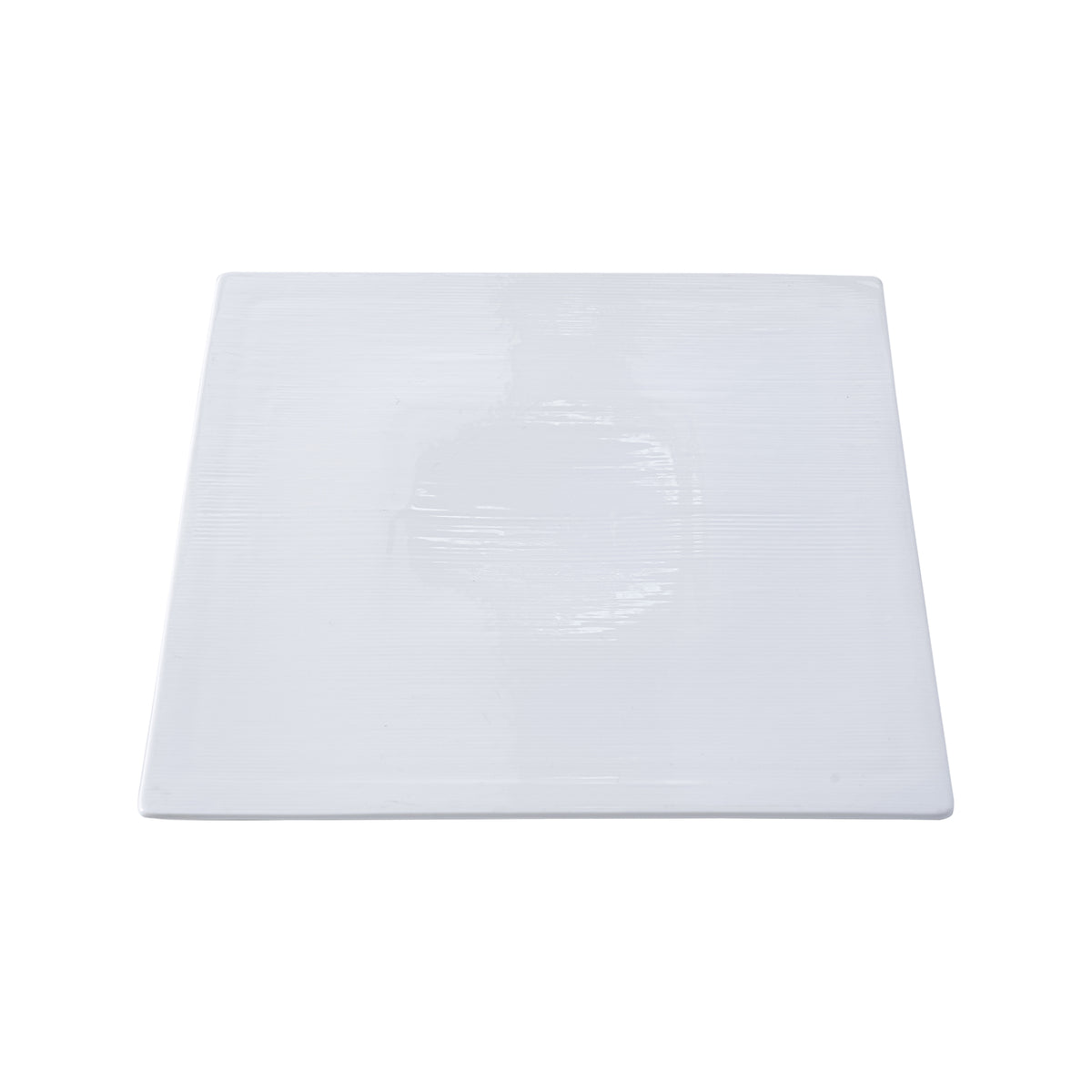 51111-10” Ceramic WHITE SQUARE FLAT PLATE-12/Case
