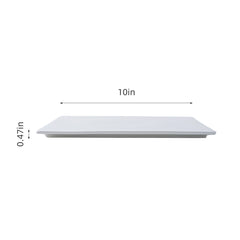 51111-10” Ceramic WHITE SQUARE FLAT PLATE-12/Case
