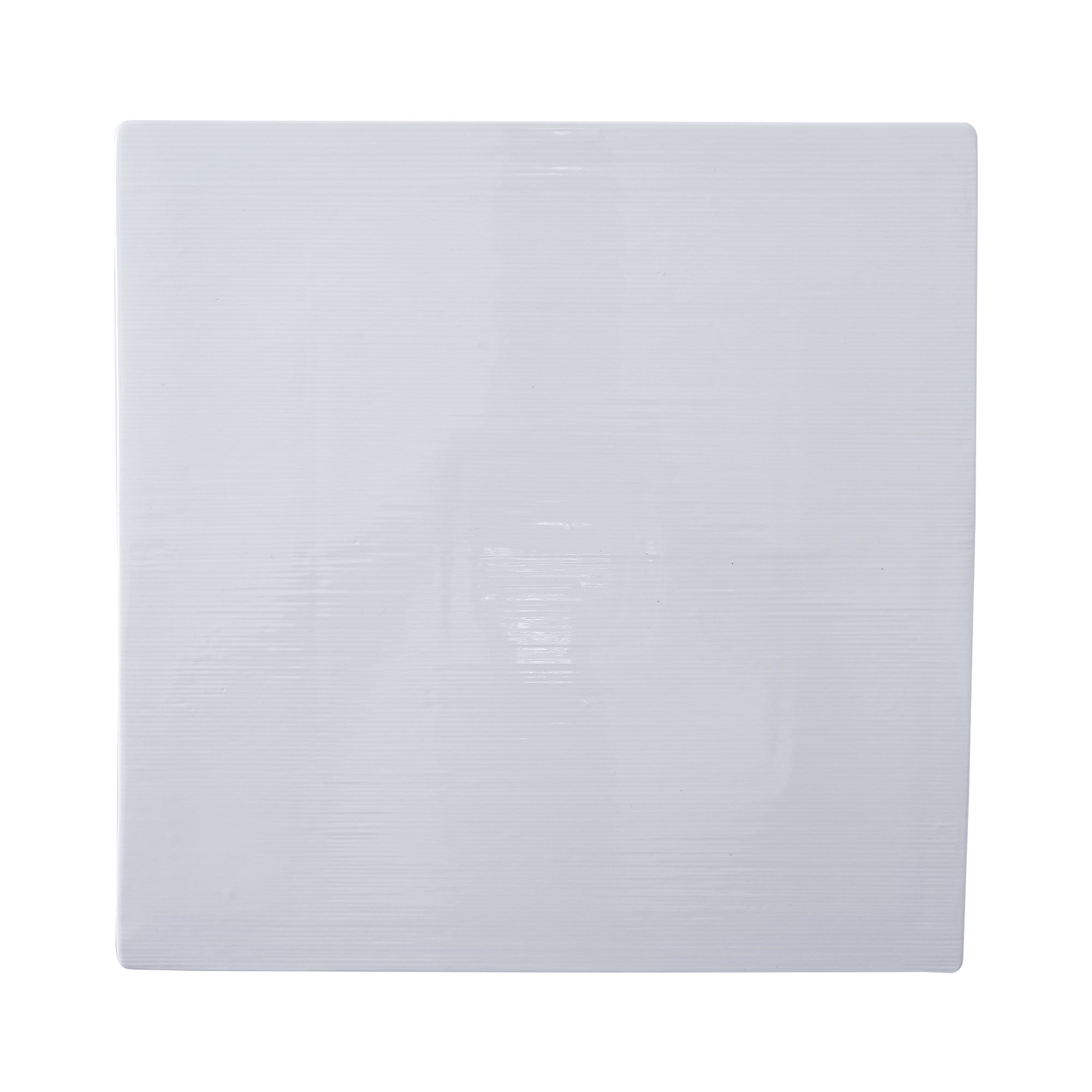51112-12” Ceramic WHITE SQUARE FLAT PLATE-9/Case