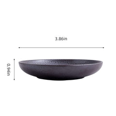51197- Dark Brown 3.75" Porcelain Dipping Dish Sushi Soy Sauce Wasabi Plate, 72/Case