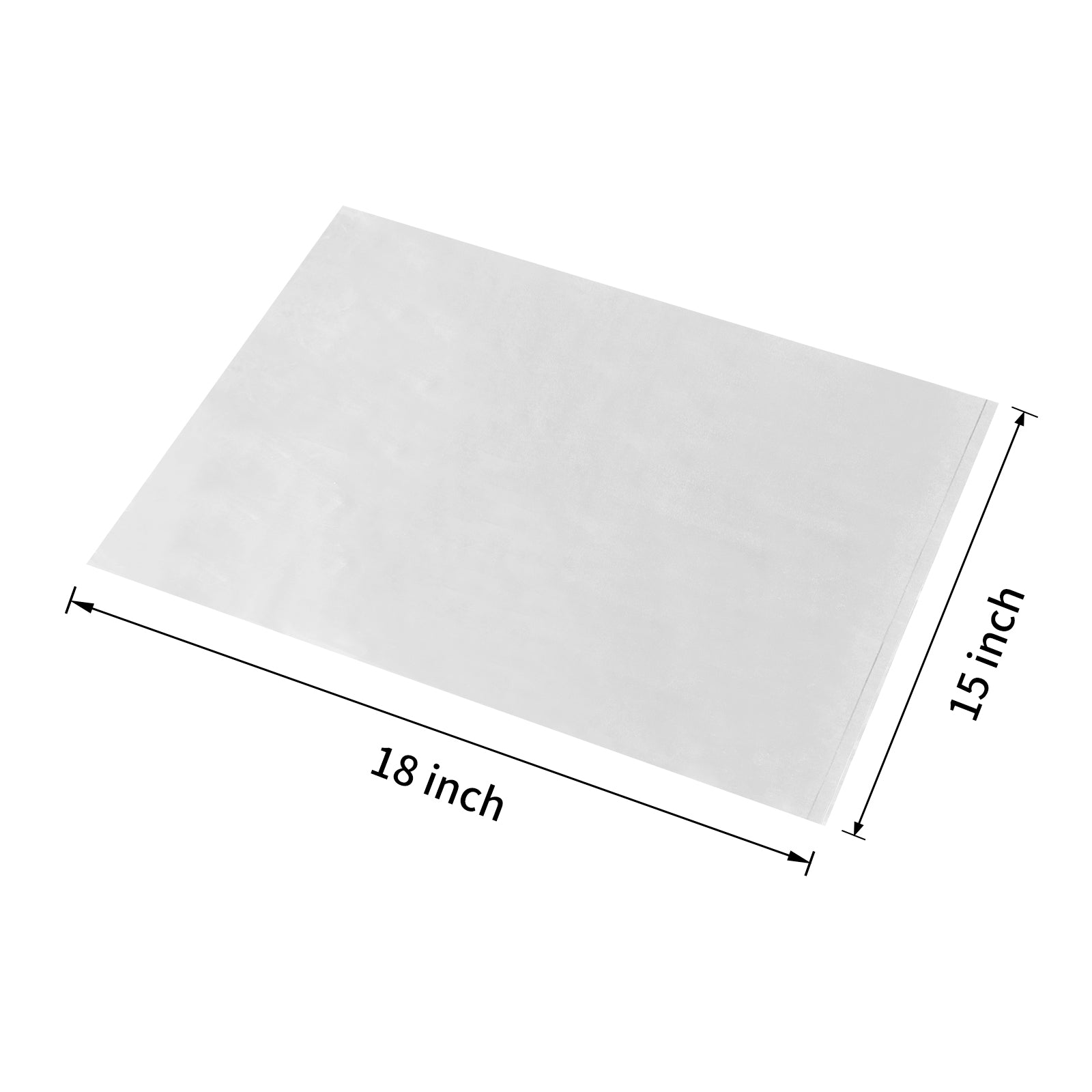 51162 - 15x18 inches 1.1 Mil Clear Plastic Flat Open Poly Bags, 500/Case