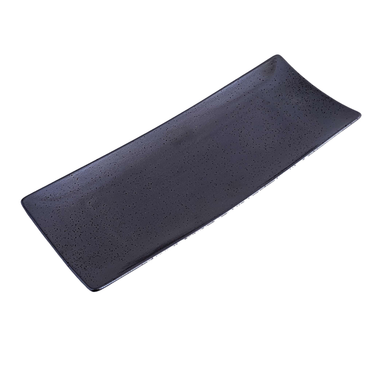 51203- Dark Brown 14" Rectanglar Porcelain Flat Plate, Sushi Plate, 12/Case