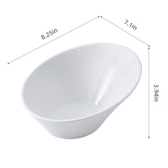 51121-Ceramic Modern Slant Bowl-24/Case