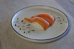 51171 - Pink Sakura 8" Rimmed Round Porcelain Coupe Plate , 24/case