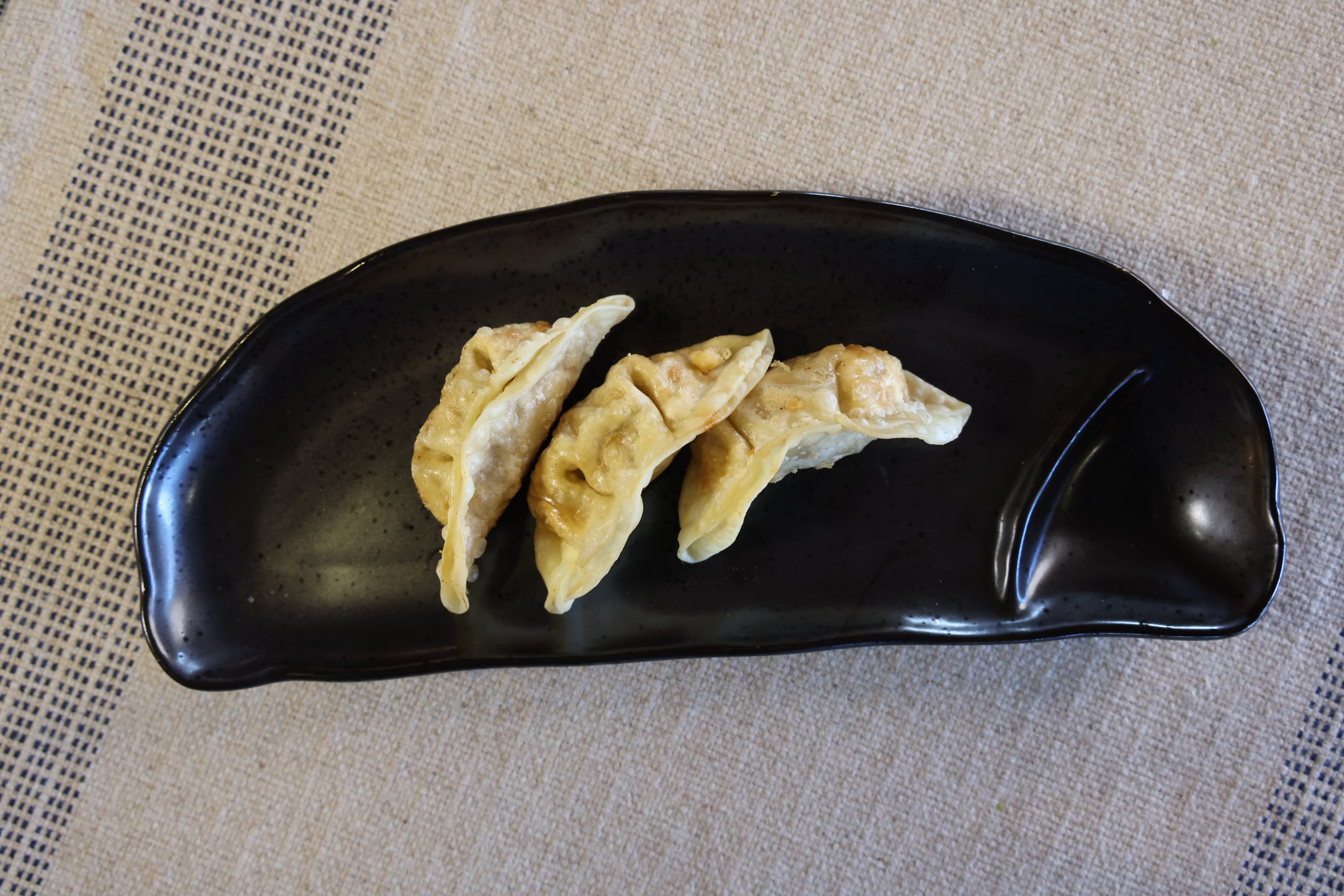 51206 - Dark Brown 10.8" Porcelain Gyoza Dumpling Plate, 24/Case