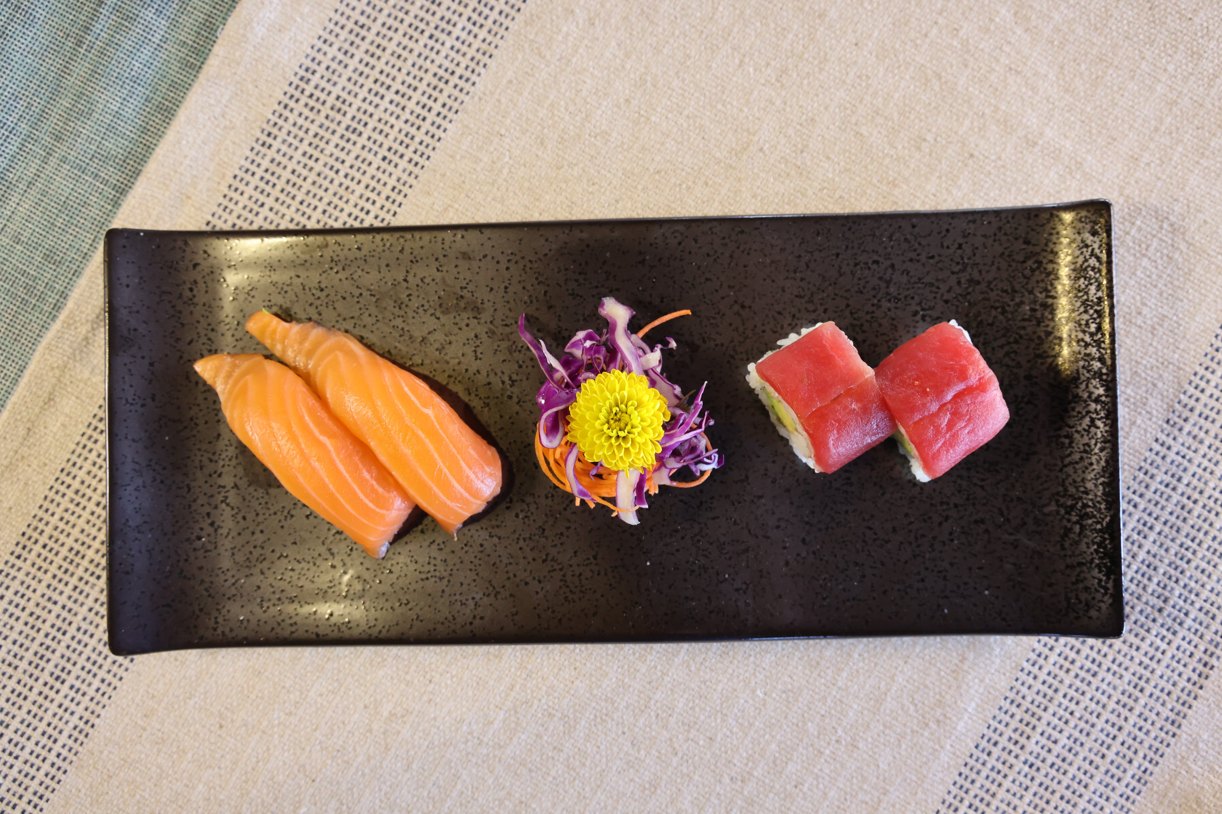 51207 Dark Brown 12" Rectanglar Porcelain Flat Plate, Sushi Plate, 16/Case