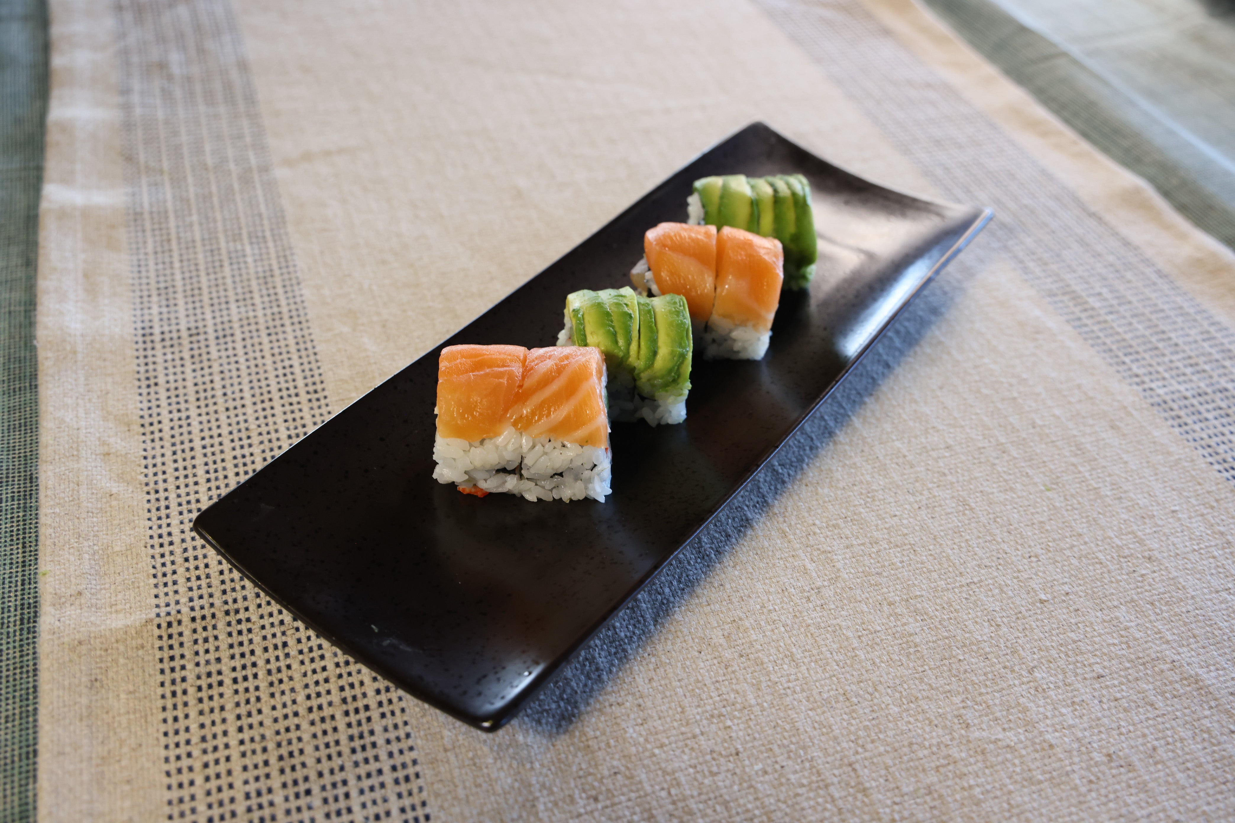 51203- Dark Brown 14" Rectanglar Porcelain Flat Plate, Sushi Plate, 12/Case