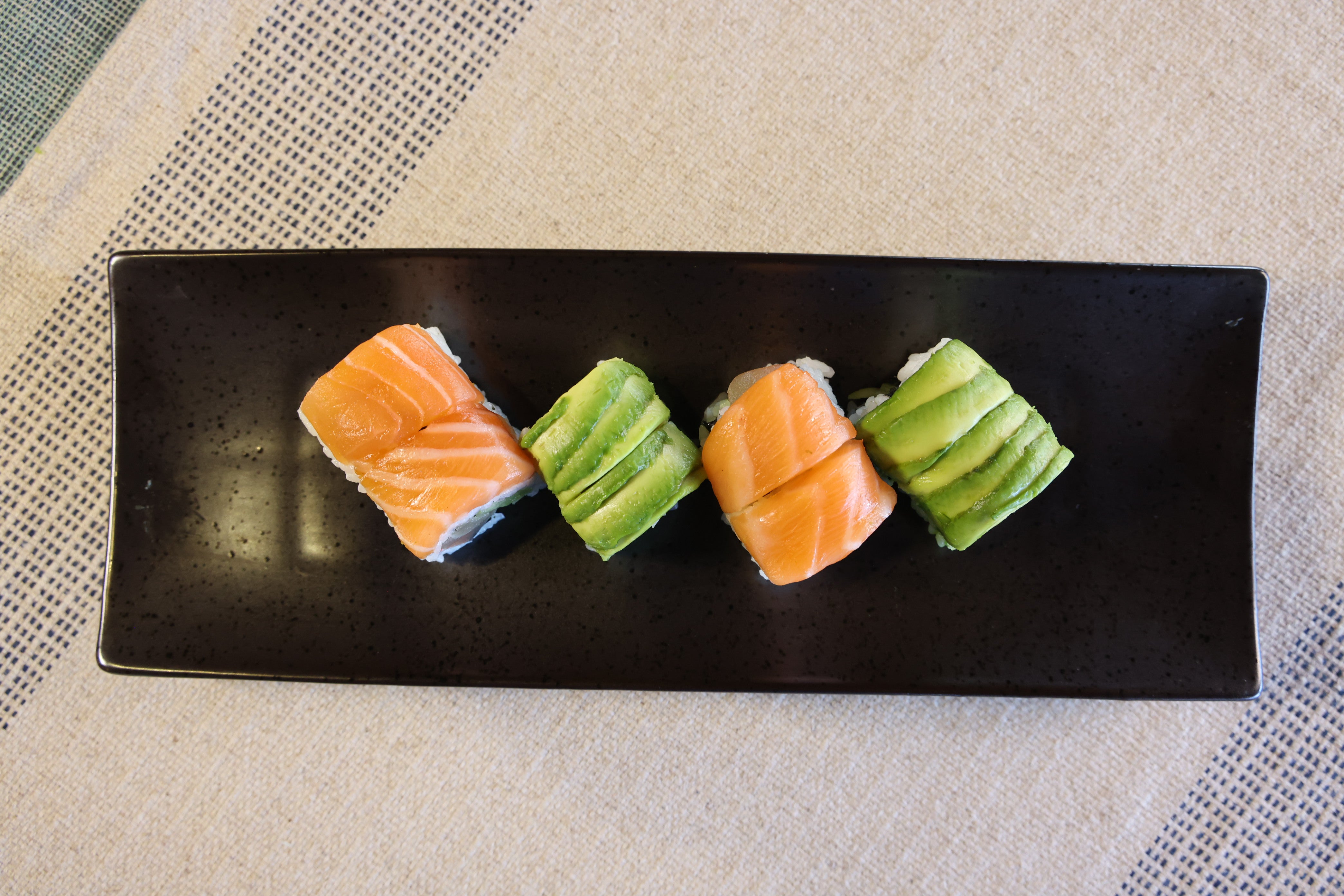 51203- Dark Brown 14" Rectanglar Porcelain Flat Plate, Sushi Plate, 12/Case