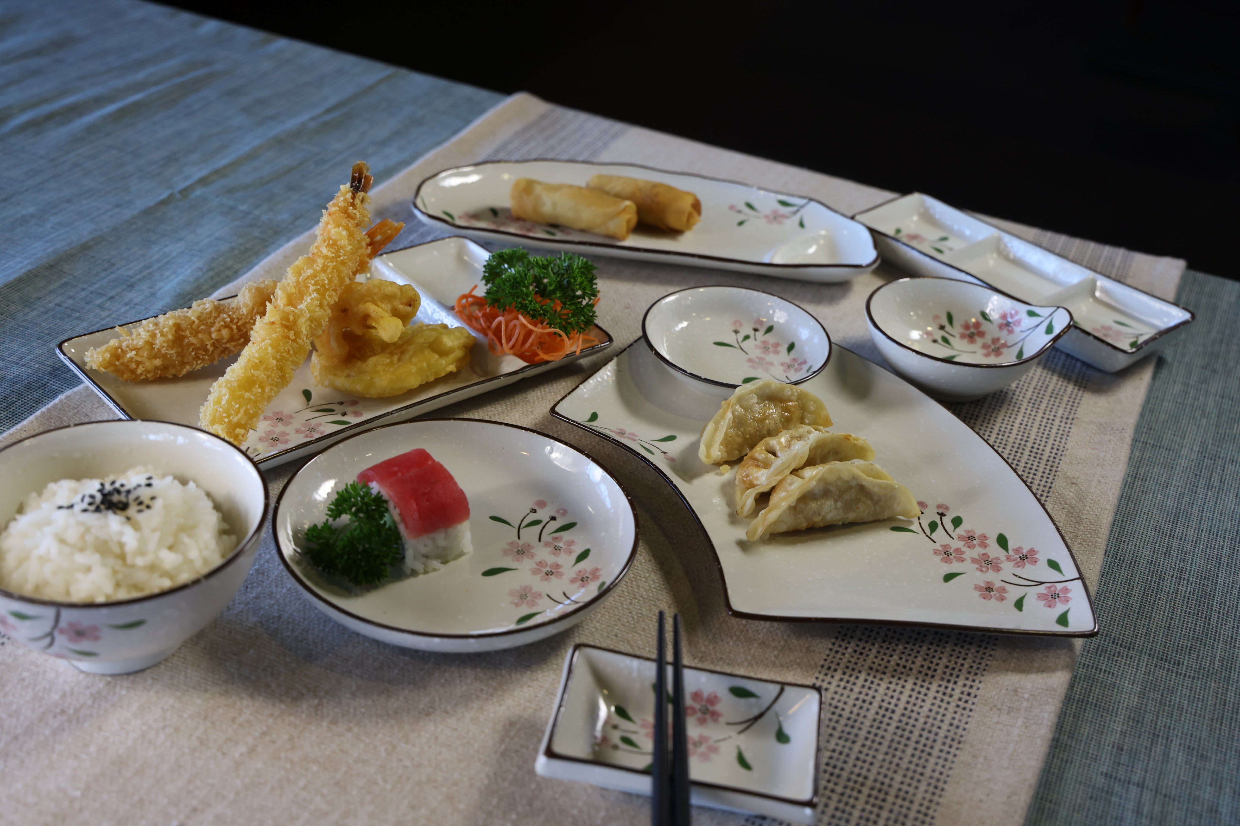 51182 - Pink Sakura 10.8" Porcelain Gyoza Dumpling Plate, 24/Case