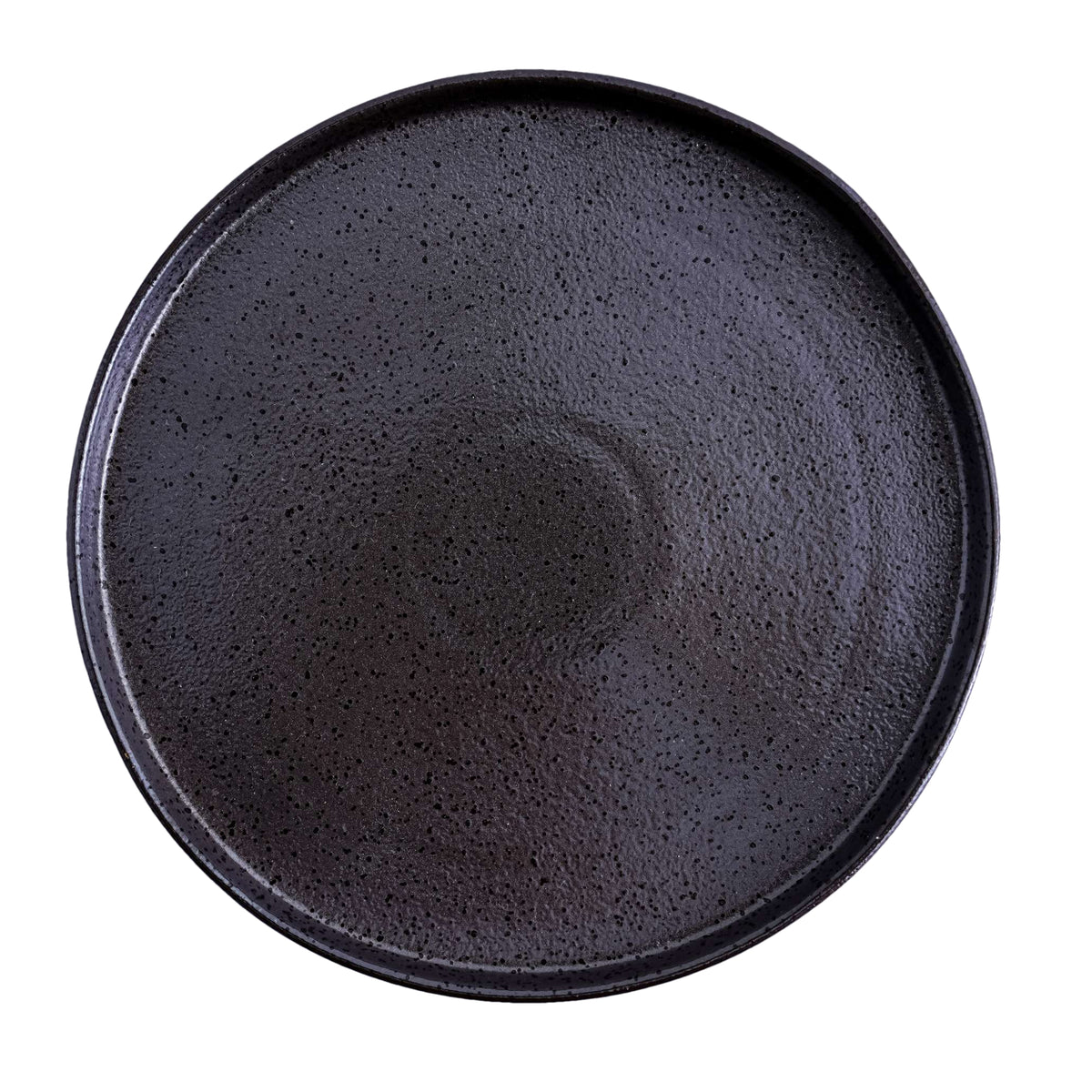 51200 - Dark Brown 10" Rimmed Round Porcelain Coupe Plate, 12/Case