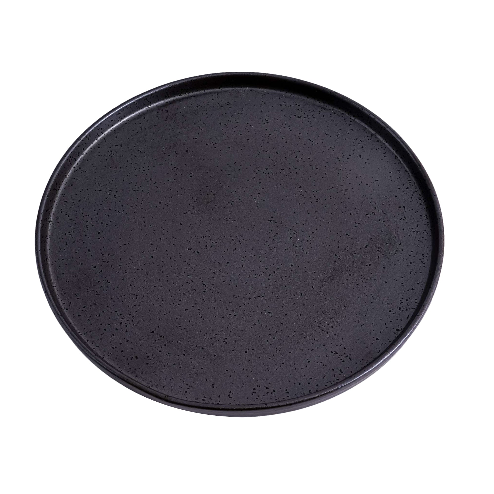 51200 - Dark Brown 10" Rimmed Round Porcelain Coupe Plate, 12/Case