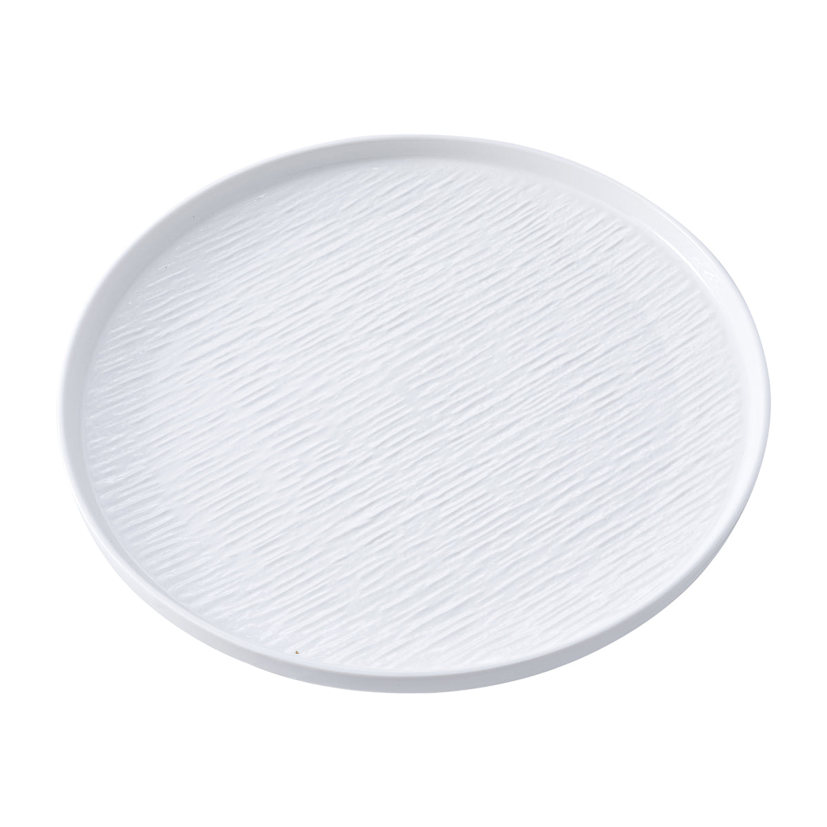 51124-Ceramic WHITE RIMMED DINNER PLATE 12"-12/Case