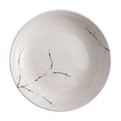 51246 - White Sakura 8" Diner Bowl, Shallow Bowl, Serving Plate, 24/Case