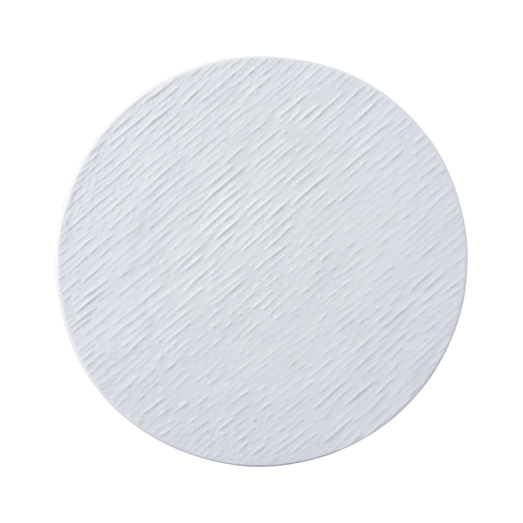 51125-Ceramic PETRA WHITE FLAT ROUND DINNER PLATE 8"-36/Case